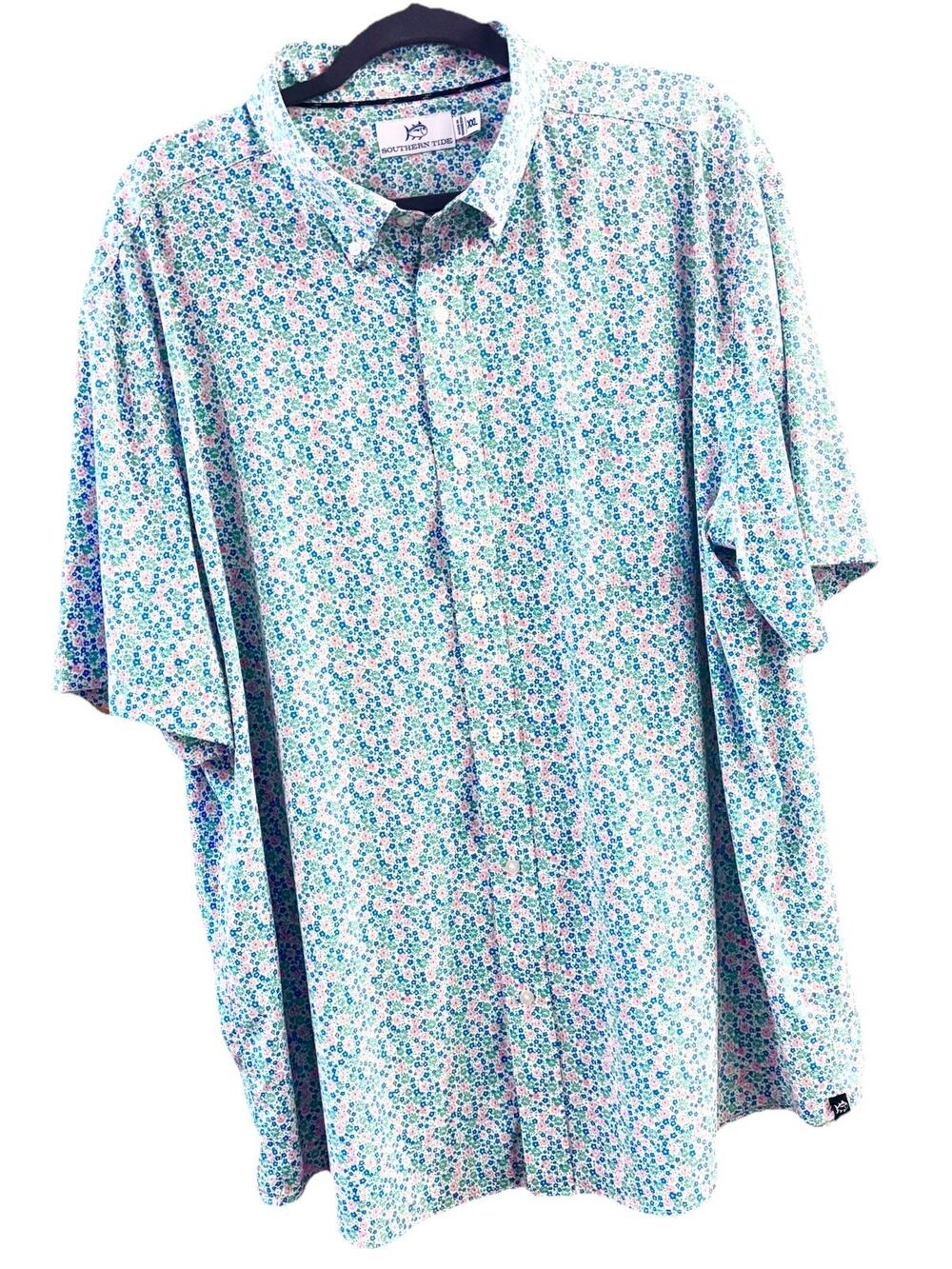 Southern Tide Men’s Button Down Polo Petal Party Sz XXL Golf Athleasure Coastal